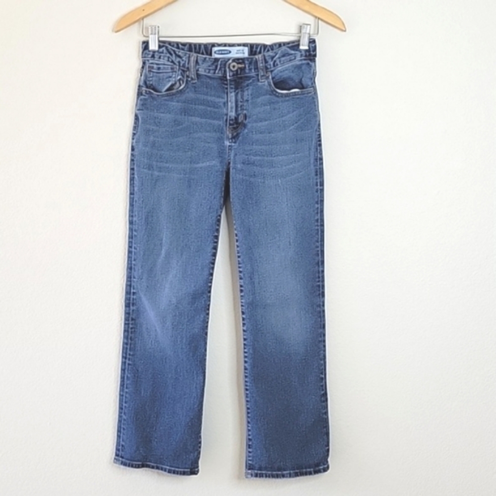 OLD NAVY Dark Wash Boot Cut Built-in Flex size 10 Husky (Youth)